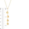 Thumbnail Image 2 of Flower Petal Station Linear Drop Necklace in 14K Gold - 16.5"