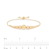 Thumbnail Image 3 of Diamond-Cut Beaded Bolo Bracelet in Hollow 14K Two-Tone Gold