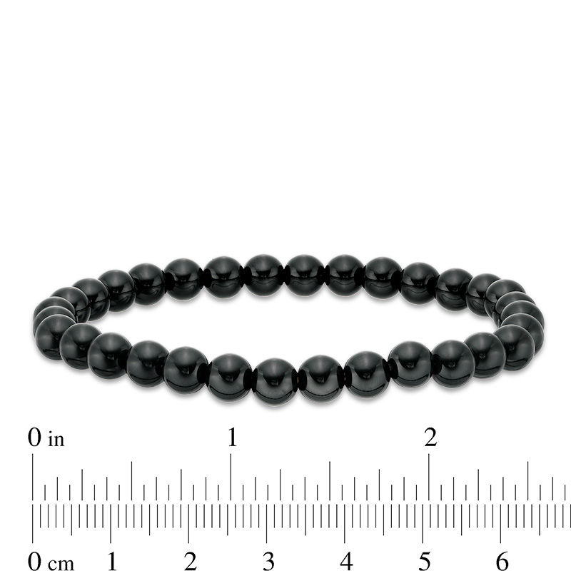 Main Image 3 of EFFY™ Collection Men's 6.0mm Onyx Bead Stretch Bracelet
