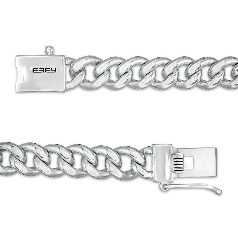 Main Image 2 of EFFY™ Collection Black Spinel ID Bracelet in Sterling Silver