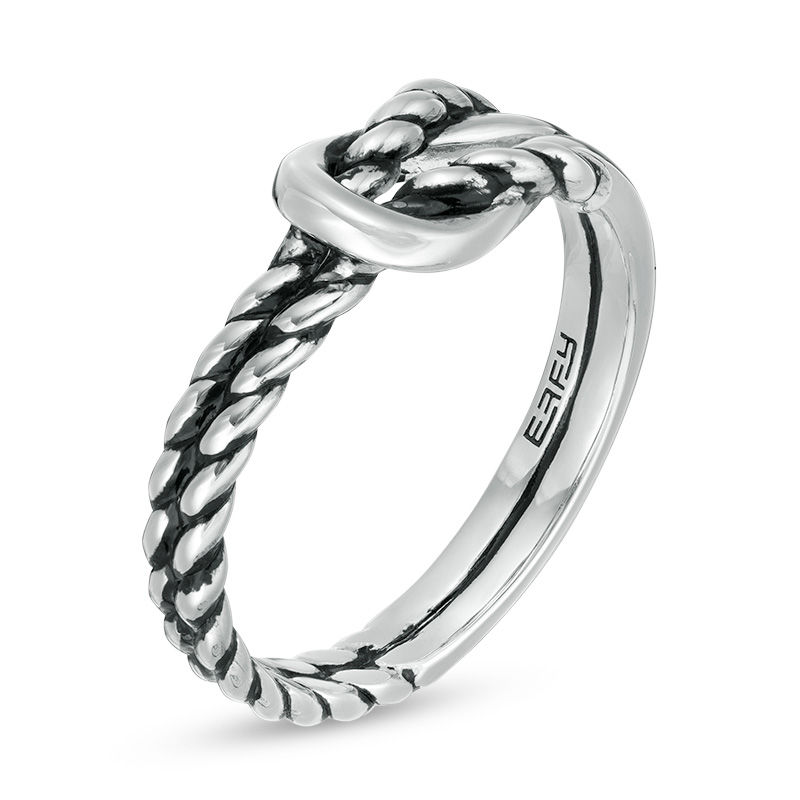 Main Image 3 of EFFY™ Collection Loop Knot Rope and Double Row Ring in Sterling Silver