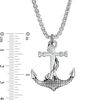 Thumbnail Image 2 of EFFY™ Collection Men's Grid Pattern and Rope Accent Anchor Pendant in Sterling Silver - 22"