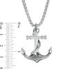 Thumbnail Image 3 of EFFY™ Collection Men's Grid Pattern and Rope Accent Anchor Pendant in Sterling Silver - 22"