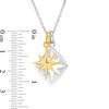 Thumbnail Image 2 of EFFY™ Collection Men's North Star Charm and Cut-Out Diamond-Shaped Pendant in Sterling Silver and 18K Gold Plate - 22"