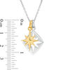 Thumbnail Image 3 of EFFY™ Collection Men's North Star Charm and Cut-Out Diamond-Shaped Pendant in Sterling Silver and 18K Gold Plate - 22"
