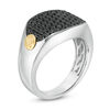 Thumbnail Image 2 of EFFY™ Collection Men's Black Spinel Panther Accent Signet Ring in Sterling Silver and 14K Gold