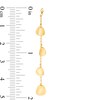 Flower Petal Station Chain Drop Earrings in 14K Gold
