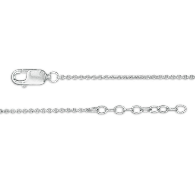 Main Image 3 of 0.04 CT. T.W. Black Diamond "V" Anklet in Sterling Silver - 10"