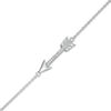 Diamond Accent Arrow Anklet in Sterling Silver - 10"
