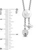 Thumbnail Image 3 of Enchanted Disney Aladdin Oval Swiss Blue Topaz and 0.065 CT. T.W. Diamond Bolo Bracelet in Sterling Silver and 10K Gold