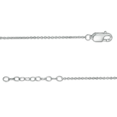 0.04 CT. T.W. Diamond Heartbeat with Hearts Station Anklet in Sterling Silver and 10K Rose Gold - 10"