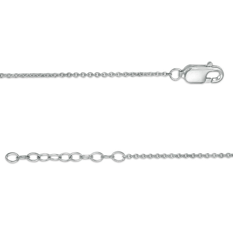 Main Image 3 of 0.04 CT. T.W. Diamond Heartbeat with Hearts Station Anklet in Sterling Silver and 10K Rose Gold - 10"