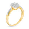 Thumbnail Image 2 of 0.29 CT. T.W. Diamond Double Oval Frame Ring in 10K Gold