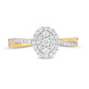 Thumbnail Image 3 of 0.29 CT. T.W. Diamond Double Oval Frame Ring in 10K Gold