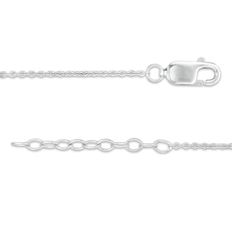 Main Image 3 of 0.04 CT. T.W. Diamond Interlinking Hearts Anklet in Sterling Silver and 10K Rose Gold - 10&quot;