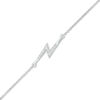 Thumbnail Image 0 of 0.04 CT. T.W. Diamond Lightning Bolt Anklet in Sterling Silver - 10"