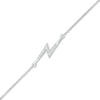 Thumbnail Image 1 of 0.04 CT. T.W. Diamond Lightning Bolt Anklet in Sterling Silver - 10"