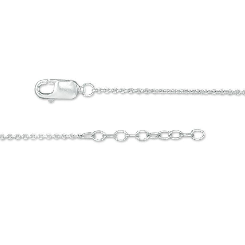 Main Image 3 of Diamond Accent Flip Flop Charm Anklet in Sterling Silver - 10"