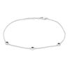 Thumbnail Image 0 of Black Diamond Accent Circle Station Anklet in Sterling Silver - 10"