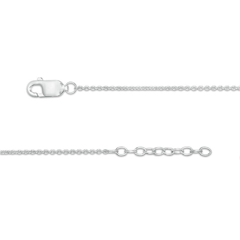 Main Image 3 of Black Diamond Accent Circle Station Anklet in Sterling Silver - 10"