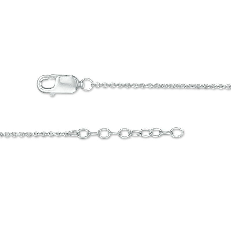 Main Image 3 of 0.04 CT. T.W. Diamond Leaf Anklet in Sterling Silver - 10"