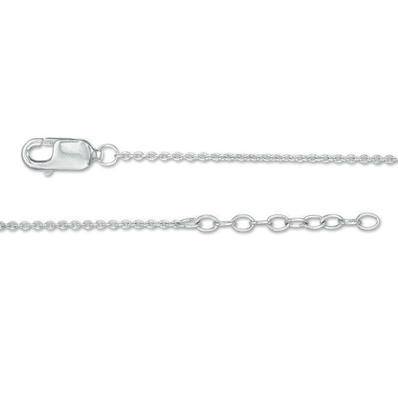 Main Image 3 of 0.04 CT. T.W. Diamond Interlocking Circles Anklet in Sterling Silver - 10"