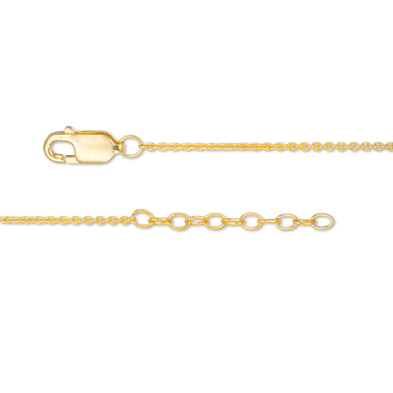 Diamond Accent Bumblebee Anklet in Sterling Silver with 14K Gold Plate - 10"