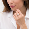 Thumbnail Image 1 of 0.23 CT. T.W. Composite Diamond Oval Frame Ring in 10K White Gold
