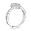 Thumbnail Image 2 of 0.23 CT. T.W. Composite Diamond Oval Frame Ring in 10K White Gold