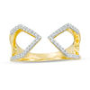 Thumbnail Image 0 of 0.18 CT. T.W. Diamond Geometric Open Shank Ring in 10K Gold