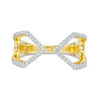 Thumbnail Image 3 of 0.18 CT. T.W. Diamond Geometric Open Shank Ring in 10K Gold