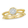 Thumbnail Image 0 of 0.115 CT. T.W. Composite Diamond Split Shank Rope Ring in 10K Gold