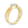 Thumbnail Image 2 of 0.115 CT. T.W. Composite Diamond Split Shank Rope Ring in 10K Gold