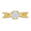 Thumbnail Image 3 of 0.115 CT. T.W. Composite Diamond Split Shank Rope Ring in 10K Gold