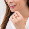 Thumbnail Image 2 of 0.145 CT. T.W. Diamond Butterfly and Leaf Multi-Row Wrap Ring in 10K Rose Gold