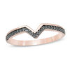 Thumbnail Image 1 of 0.116 CT. T.W. Black Diamond Chevron Ring in 10K Rose Gold