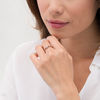Thumbnail Image 2 of 0.116 CT. T.W. Black Diamond Chevron Ring in 10K Rose Gold