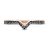 Thumbnail Image 4 of 0.116 CT. T.W. Black Diamond Chevron Ring in 10K Rose Gold