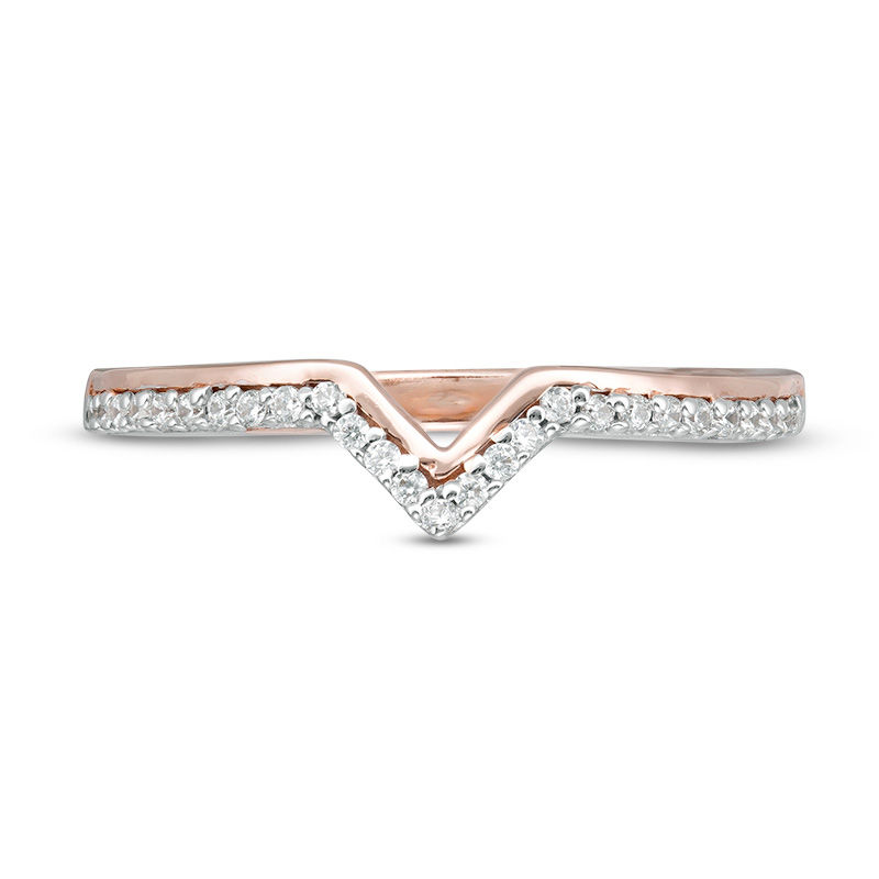 Rose gold shop chevron ring