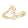 Thumbnail Image 0 of 0.085 CT. T.W. Diamond Vertical Scatter Ring in 10K Gold