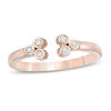 Thumbnail Image 0 of 0.085 CT. T.W. Diamond Bezel Open Ring in 10K Rose Gold