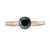 Thumbnail Image 3 of 1.00 CT. Black Diamond Solitaire Engagement Ring in 10K Rose Gold