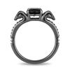Thumbnail Image 3 of Enchanted Disney Villains Jafar Oval Onyx and 0.069 CT. T.W. Diamond Snake Ring in Sterling Silver with Black Rhodium