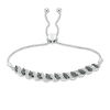 Thumbnail Image 1 of 0.23 CT. T.W. Enhanced Black and White Diamond Twist Bolo Bracelet in Sterling Silver - 9.5"