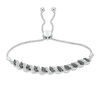 Thumbnail Image 0 of 0.23 CT. T.W. Enhanced Black and White Diamond Twist Bolo Bracelet in Sterling Silver - 9.5"