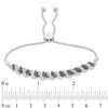 Thumbnail Image 3 of 0.23 CT. T.W. Enhanced Black and White Diamond Twist Bolo Bracelet in Sterling Silver - 9.5"