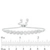 Thumbnail Image 2 of 0.45 CT. T.W. Diamond Frame Bolo Bracelet in Sterling Silver - 9.5"