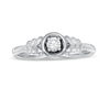 Thumbnail Image 3 of 0.115 CT. Diamond Solitaire Tiered Petals Ring in 10K White Gold
