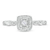 Thumbnail Image 3 of 0.115 CT. T.W. Diamond Cushion Frame Ring in 10K White Gold