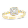 Thumbnail Image 1 of 0.115 CT. T.W. Diamond Cushion Frame Ring in 10K Gold